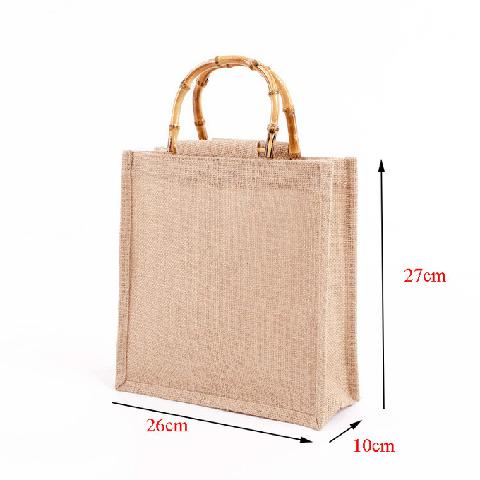 Естественные сумочки из джуты ручной работы Tote Eco Friendly Hessian Shopping Bag 2